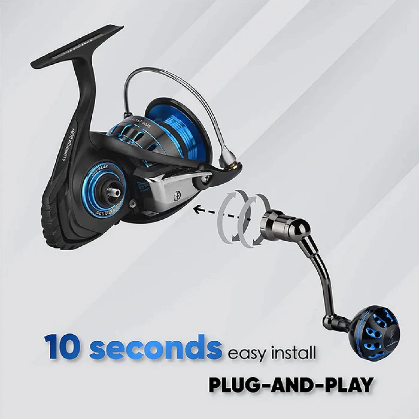 Gomexus Power Handle For Daiwa Saltist Spinning Reel