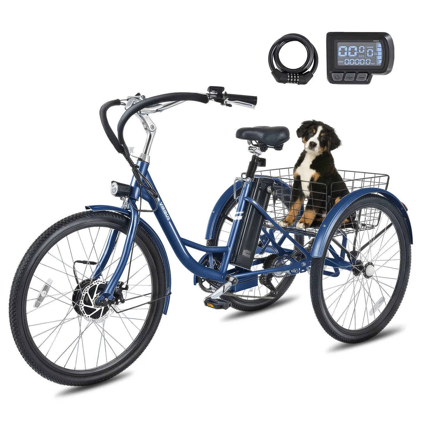Electric Tricycle For Adults 7 Speed 350W Motor 36V Battery