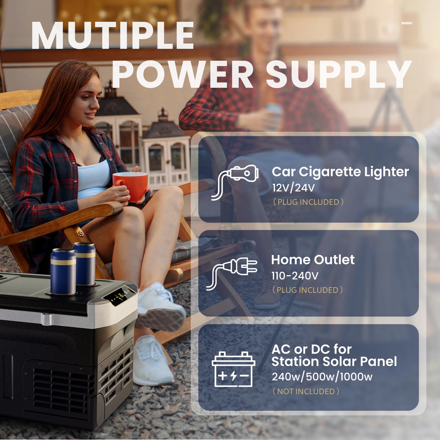 SIMZLIFE Portable Refrigerator Compressor Mini Fridge 12V