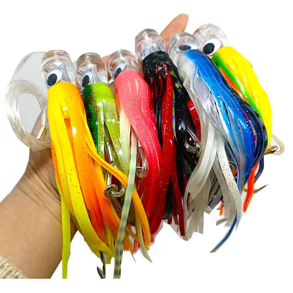 Kmucutie Fully Rigged Marlin Lures Set for Big Game Fishing