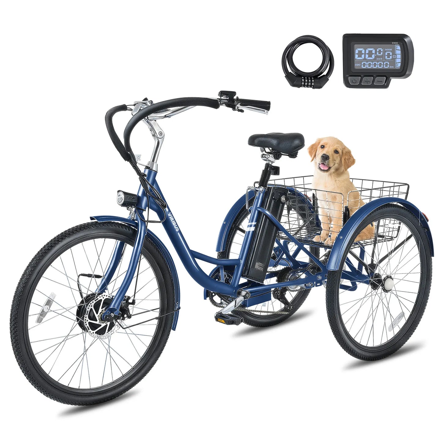 Electric Tricycle For Adults 7 Speed 350W Motor 36V Battery