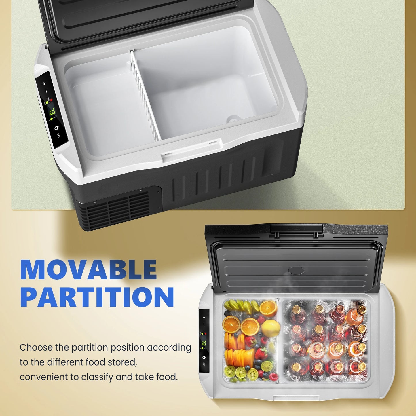 SIMZLIFE Portable Refrigerator Compressor Mini Fridge 12V