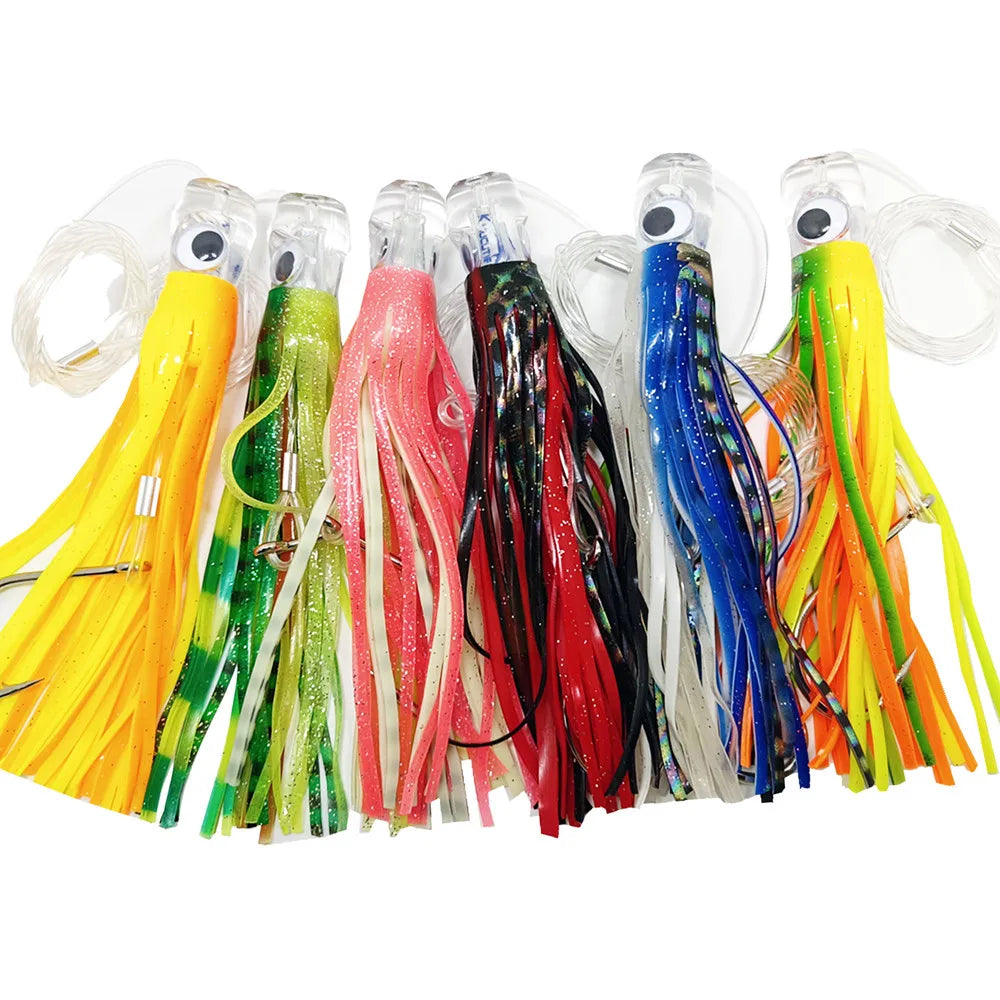 Kmucutie Fully Rigged Marlin Lures Set for Big Game Fishing