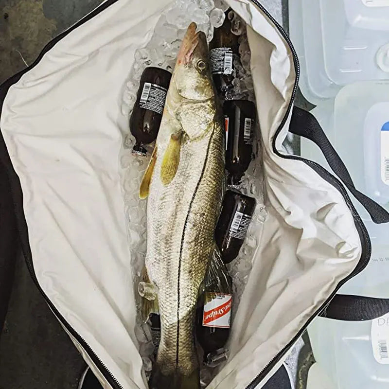 Insulated Fish Cooler Kill Bag With Drain Plug For Fishing
