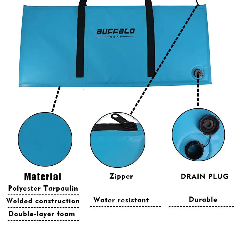 Insulated Fish Cooler Kill Bag With Drain Plug For Fishing