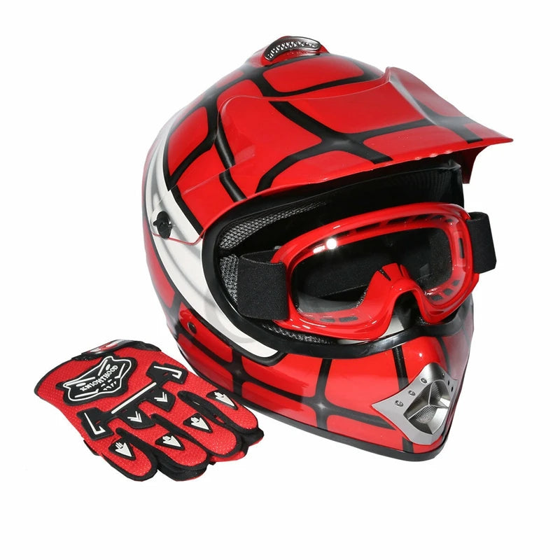 TCMT Youth Unisex Full Face Kids Helmet for Cycling Motocross Off Road DOT Certified
