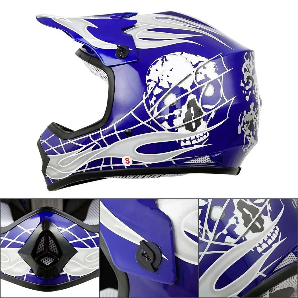 TCMT DOT Youth Dirt Bike Helmet Full Face Motocross