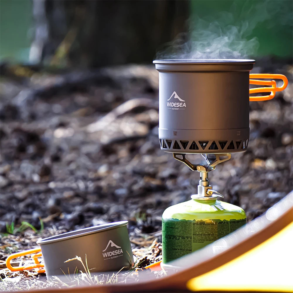 Widesea Camping Cookware Set Portable Outdoor Pot Kettle