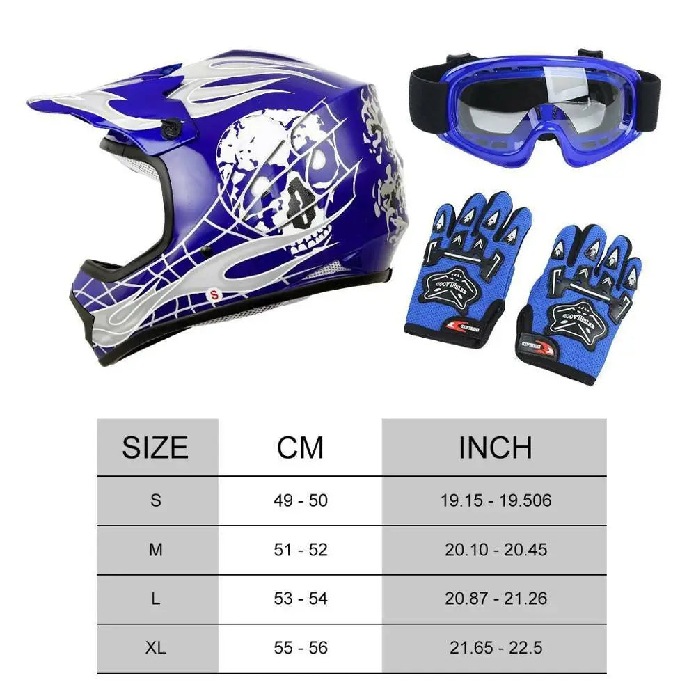 TCMT DOT Youth Dirt Bike Helmet Full Face Motocross
