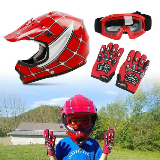 TCMT Youth Unisex Full Face Kids Helmet for Cycling Motocross Off Road DOT Certified
