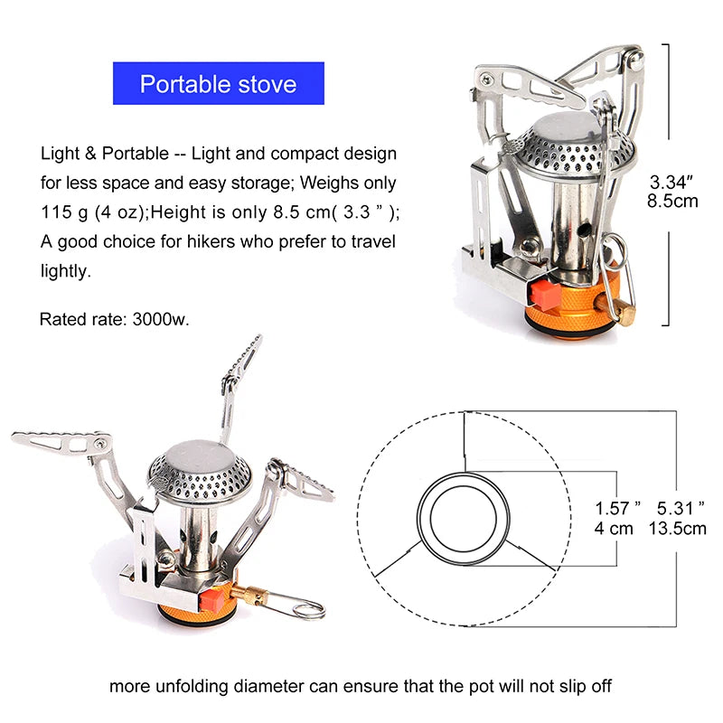 Widesea Camping Cookware Set Portable Foldable Pot Pan