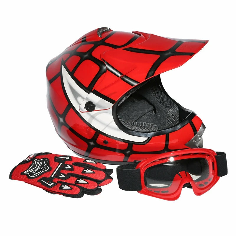 TCMT Youth Unisex Full Face Kids Helmet for Cycling Motocross Off Road DOT Certified
