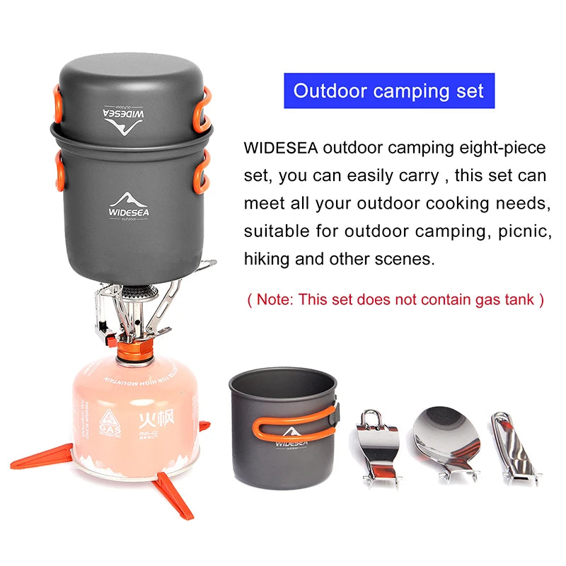 Widesea Camping Cookware Set Portable Foldable Pot Pan