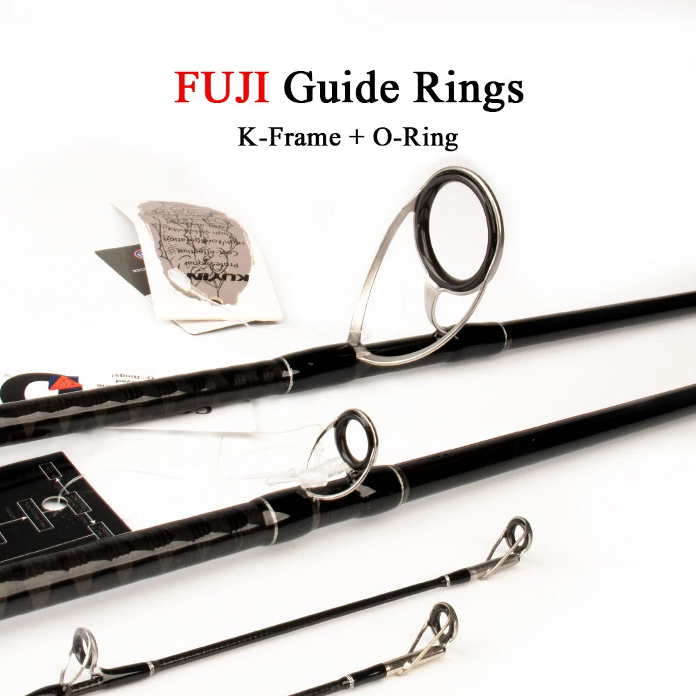 Kuying Carbon Casting Spinning Fishing Rod Medium Fast Action