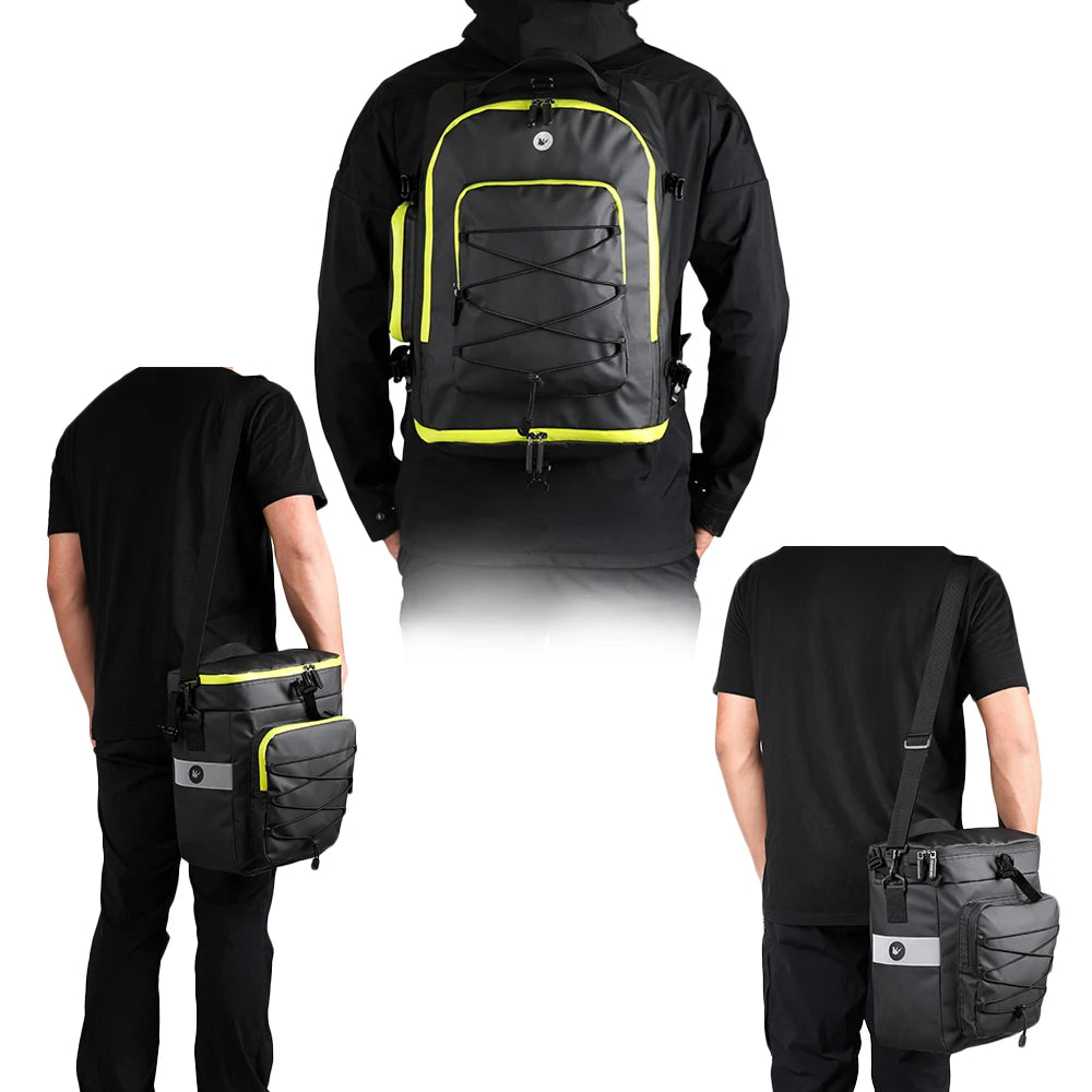 Rhinowalk Waterproof 3 In 1 Bike Pannier Rear Trunk Bag