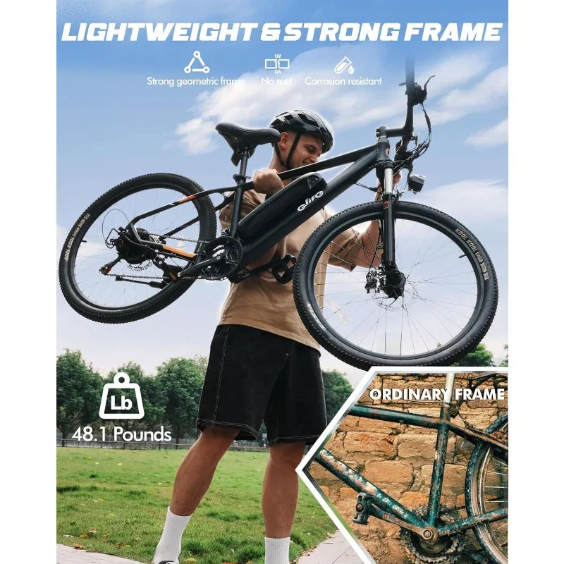YTYINF Racer Electric Folding Mountain Bike 21 Speed Ebike