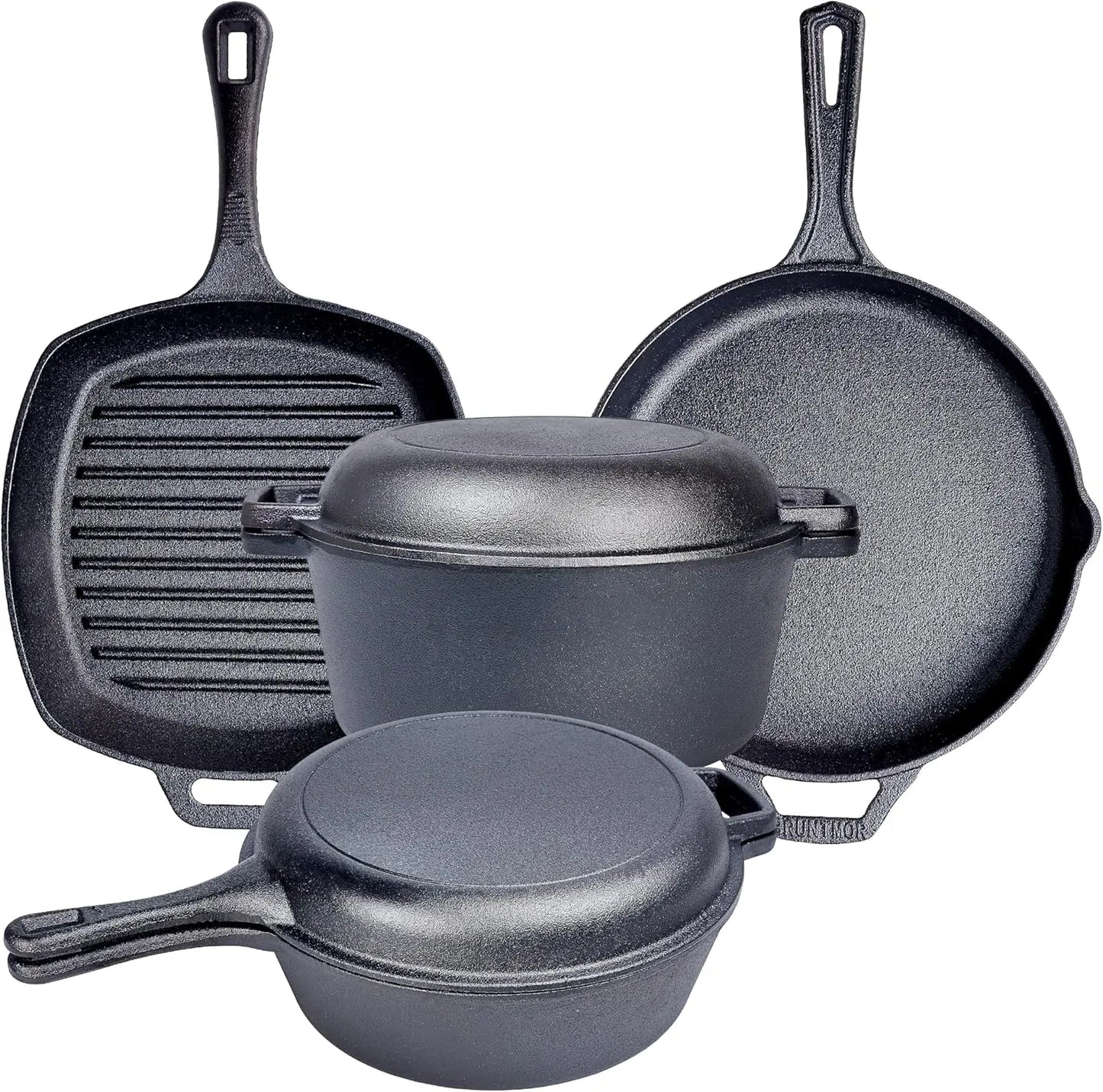 YTYINH Cast Iron Skillet And Square Baking Pan With Lid