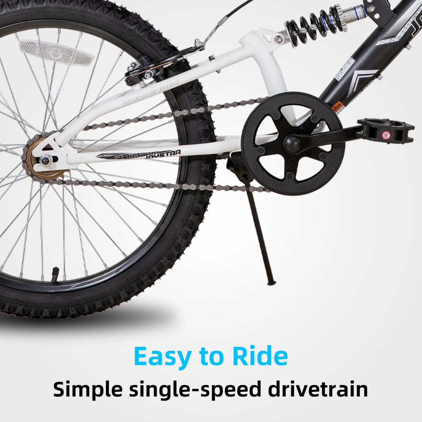 Joystar Kids Mountain Bike Ages 6-15 With Dual Suspension Kickstand