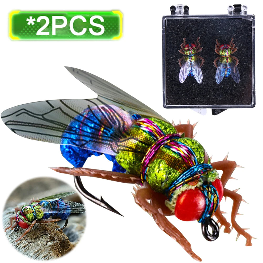 MOJOYCE Bionic Fly Fishing Lures Simulation Insect Bait