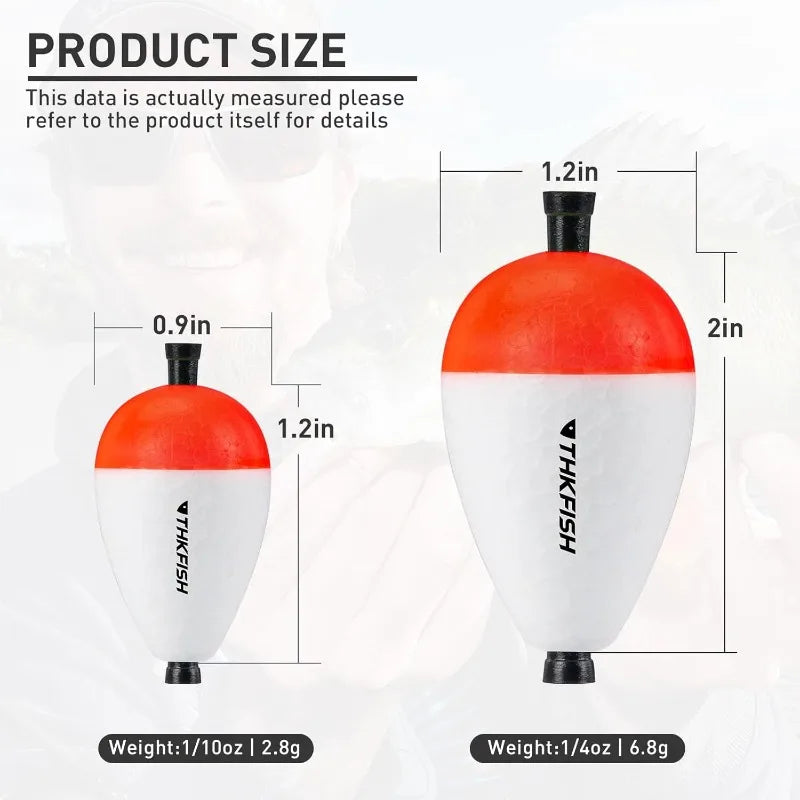 YTYINH Slotted Peg Fishing Floats Foam Slip Bobbers Pack