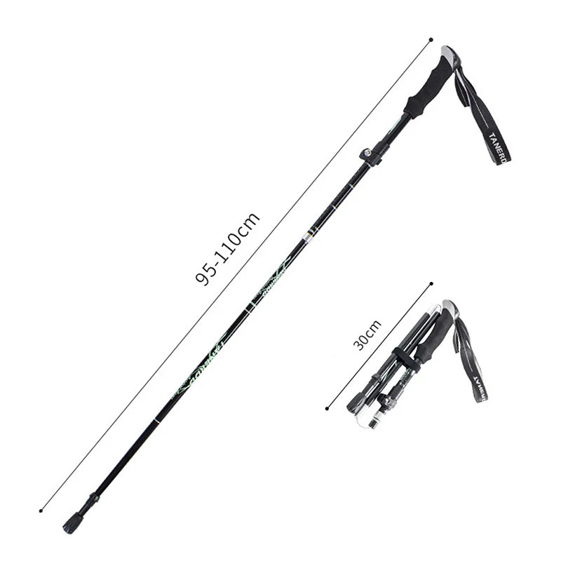 Jetting Telescopic Folding Trekking Pole Outdoor Hiking