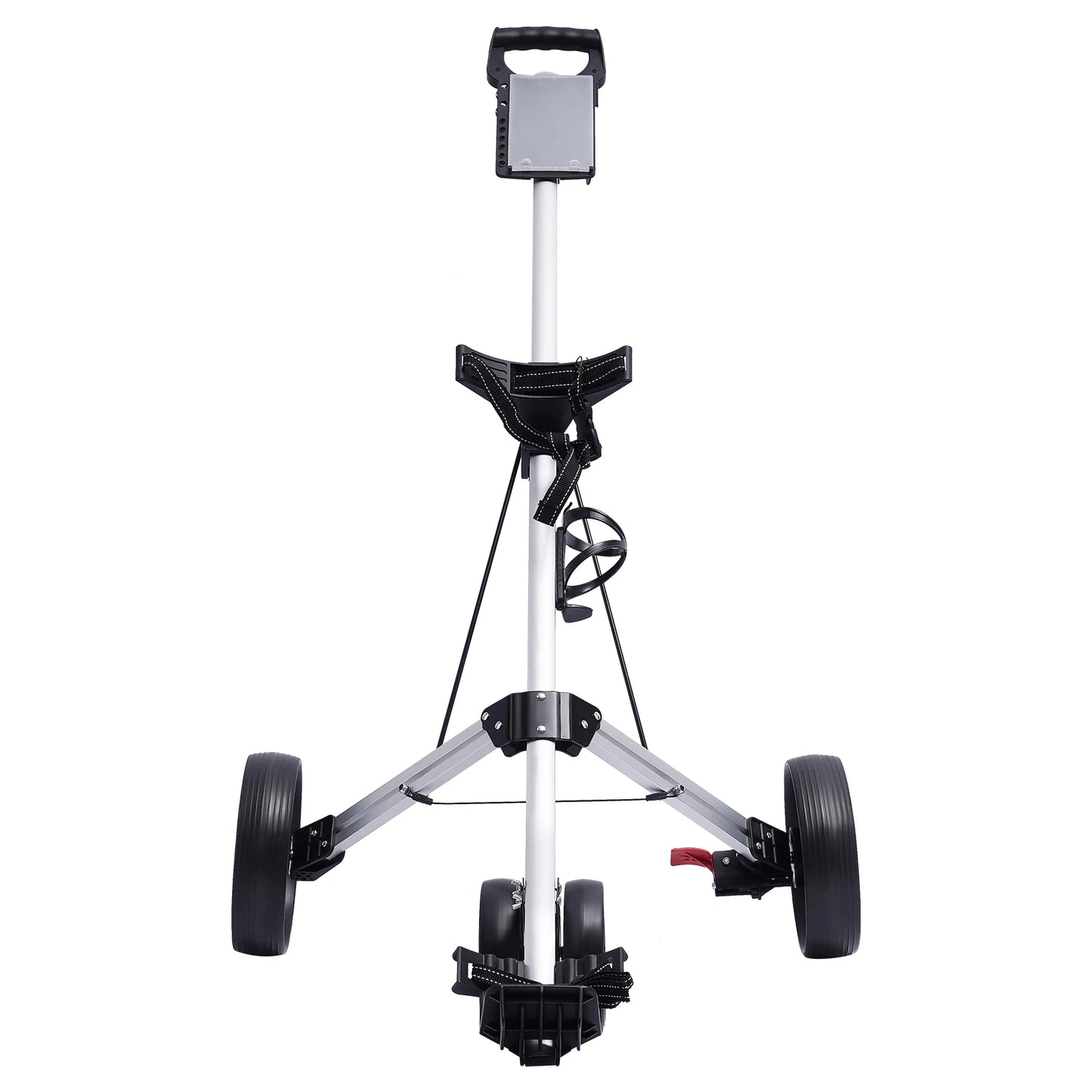 3 Wheel Golf Push Cart Portable Foldable With Bottle Holder