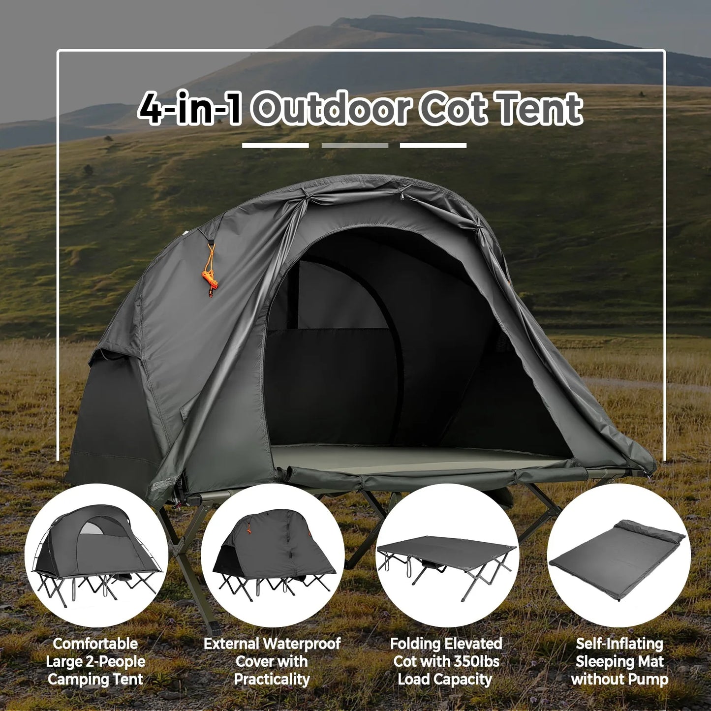 Pro Gear Sporting Goods 2 Person Tent Cot With Cover