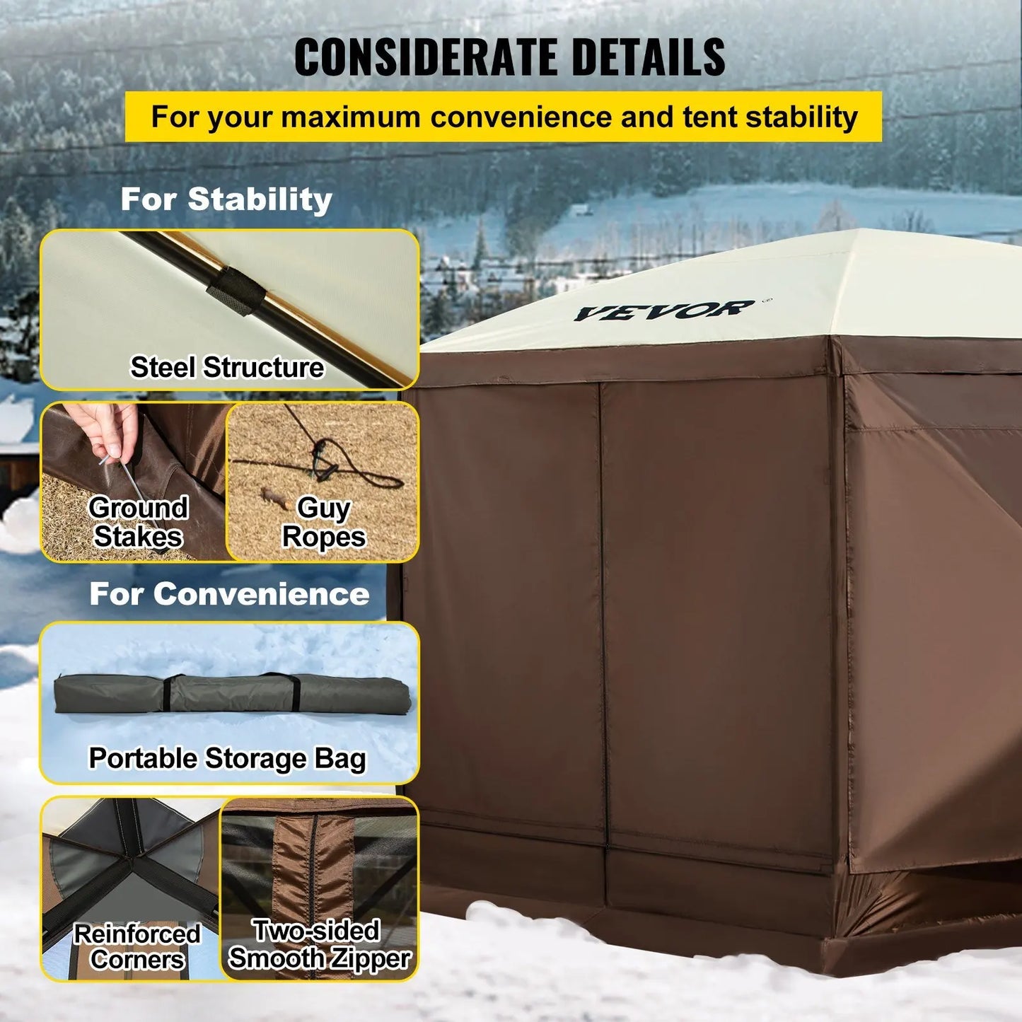 Pro Gear Sporting Goods Waterproof Screen Shelter Canopy