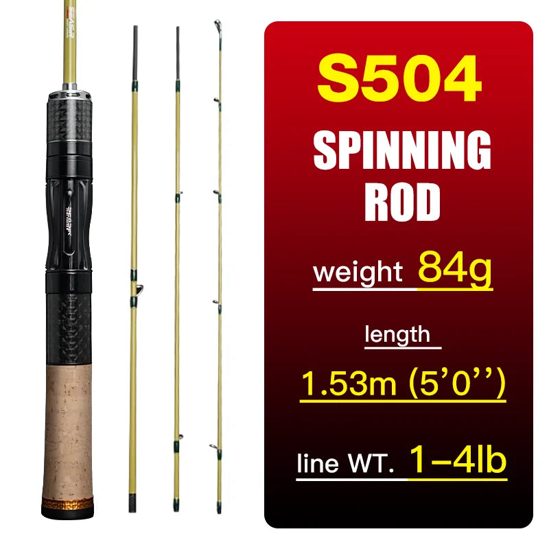 SeaSir Carbon Fiber Spinning Baitcasting Fishing Rod
