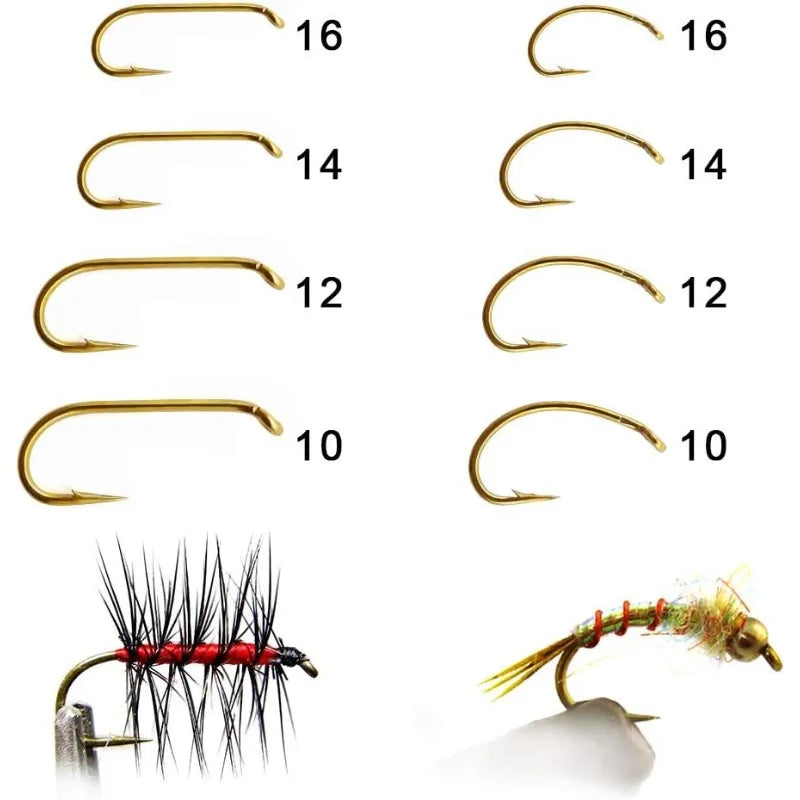 YTYIN Fly Tying Hook Assortment Pack For Dry Wet Flies