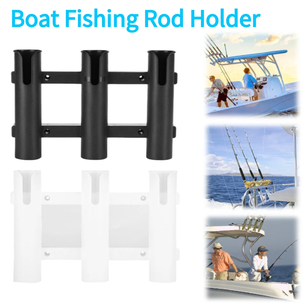 Shunmaii Wall Mount Fishing Rod Holder Bracket 3 Tubes