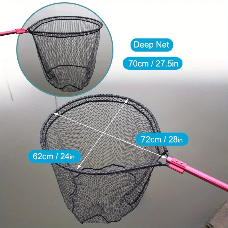 Hign Concerned Telescopic Aluminum Rubber Fishing Net