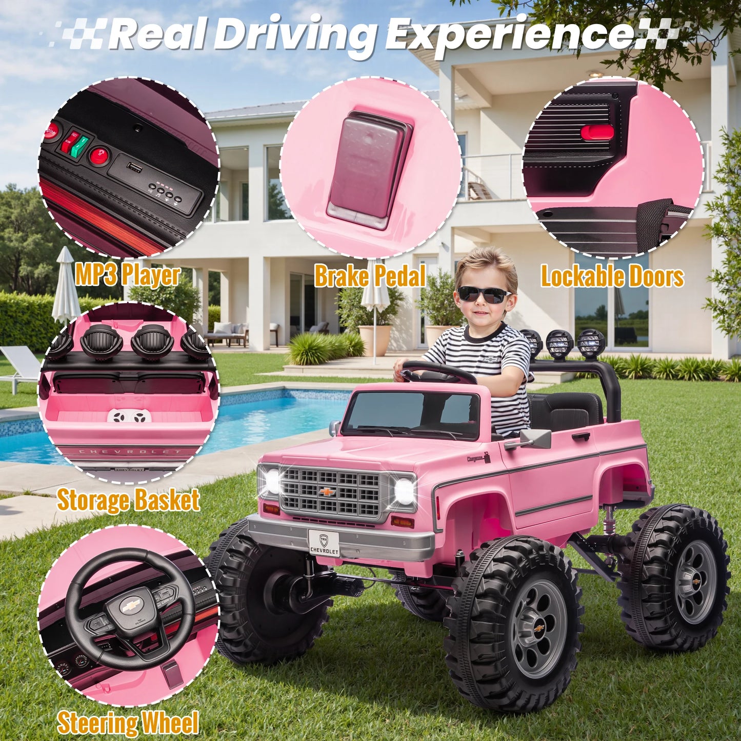 Joyracere Licensed Chevrolet Cheyenne Ride On Truck 24V