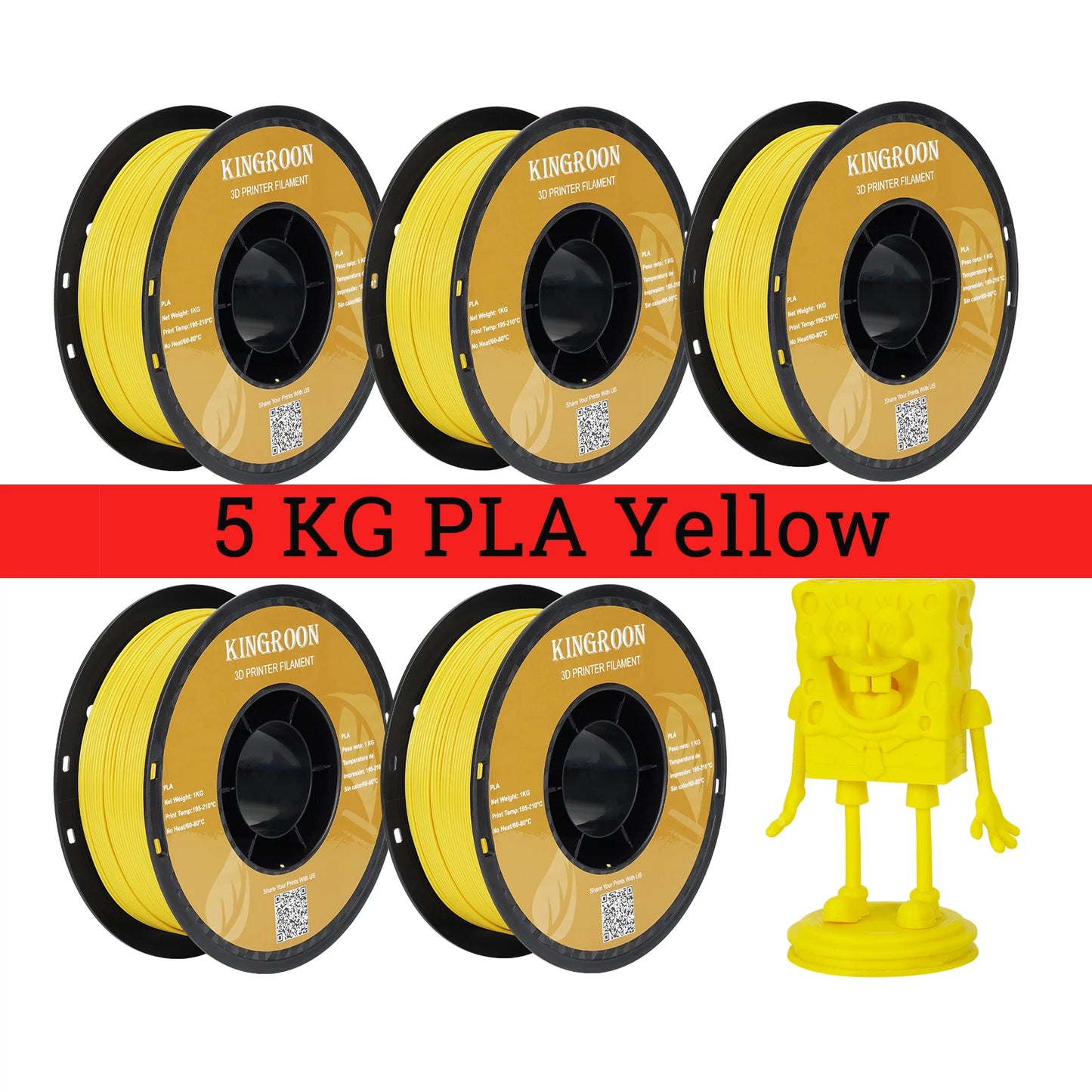 Kingroon High Quality PLA Filament Eco Friendly 3D Printing