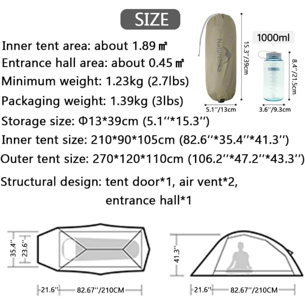 Naturehike Cloud Up Pro Ultralight Camping Backpacking Tent