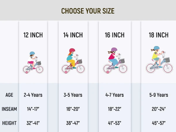 Joystar Girls Bike With Basket And Training Wheels