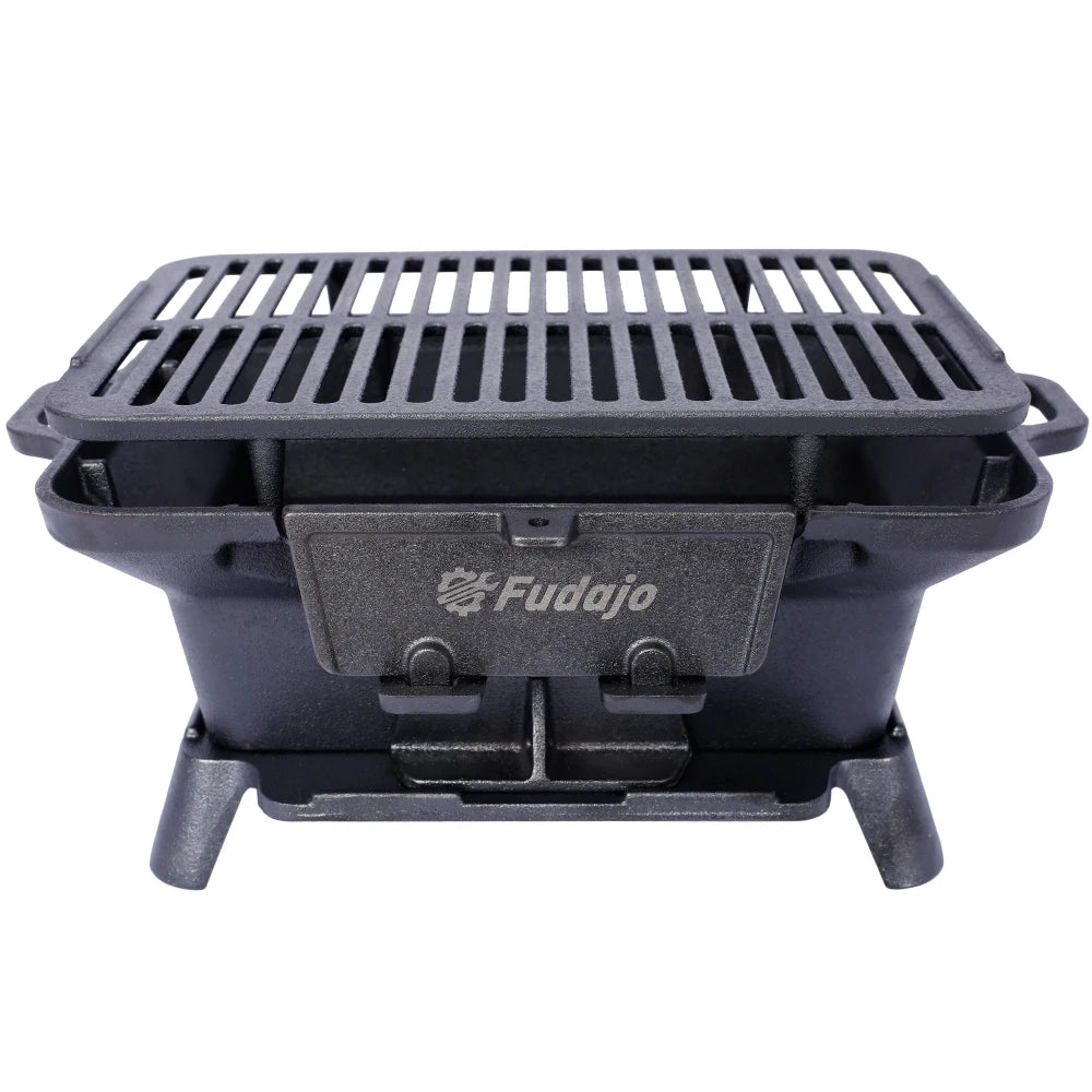 Portable Oval Cast Iron Enameled Grill