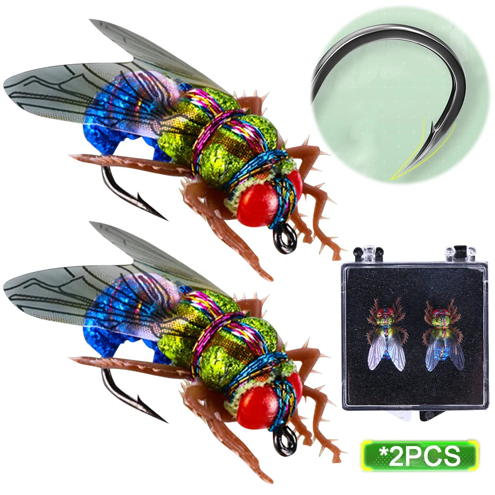 MOJOYCE Bionic Fly Fishing Lures Simulation Insect Bait