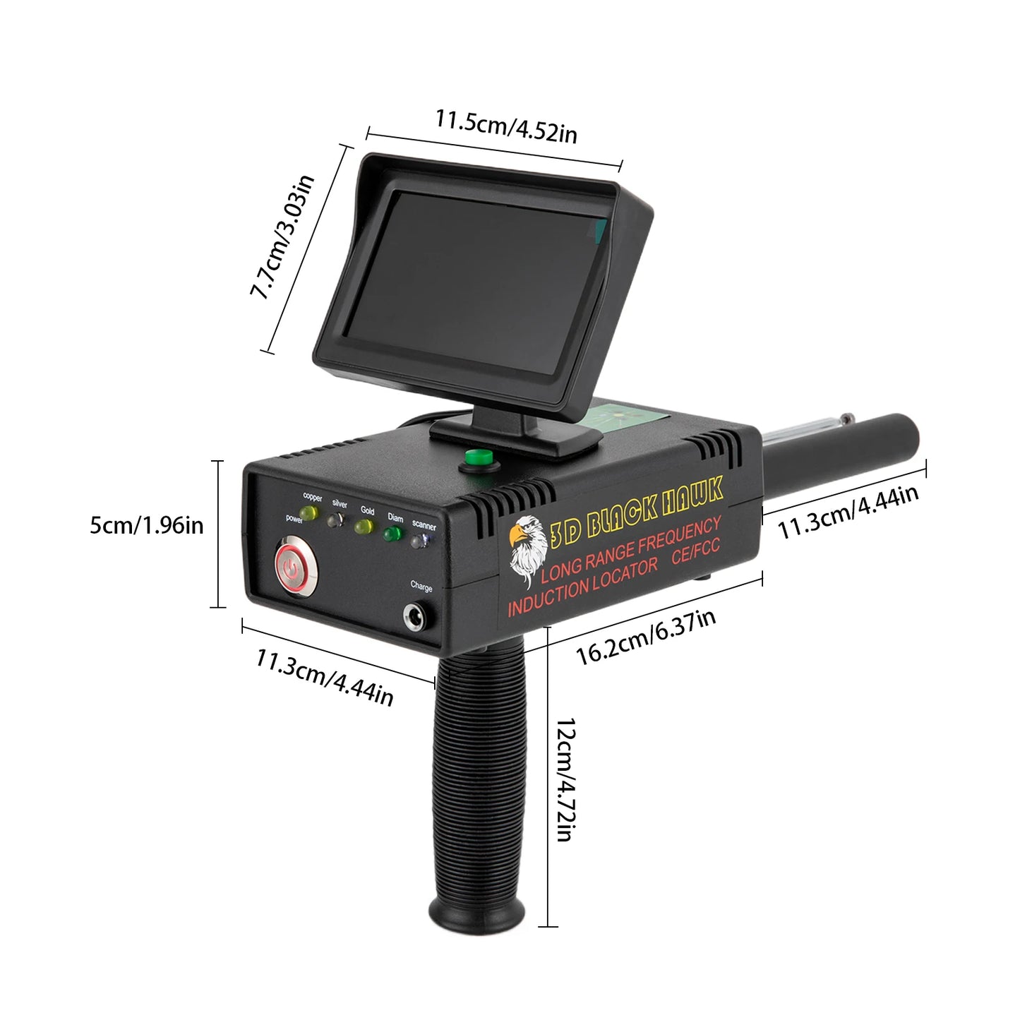 3D LED Metal Detector Remote Gold Silver Copper Finder