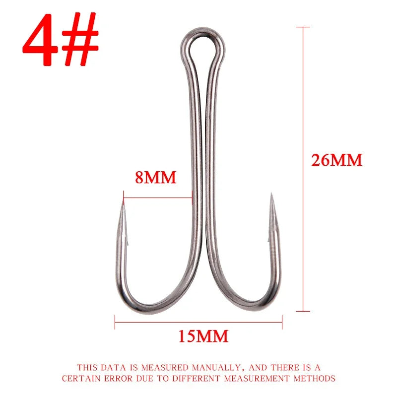 Fishing Long Shank Double Hook Barbed Weedless Jig Hooks