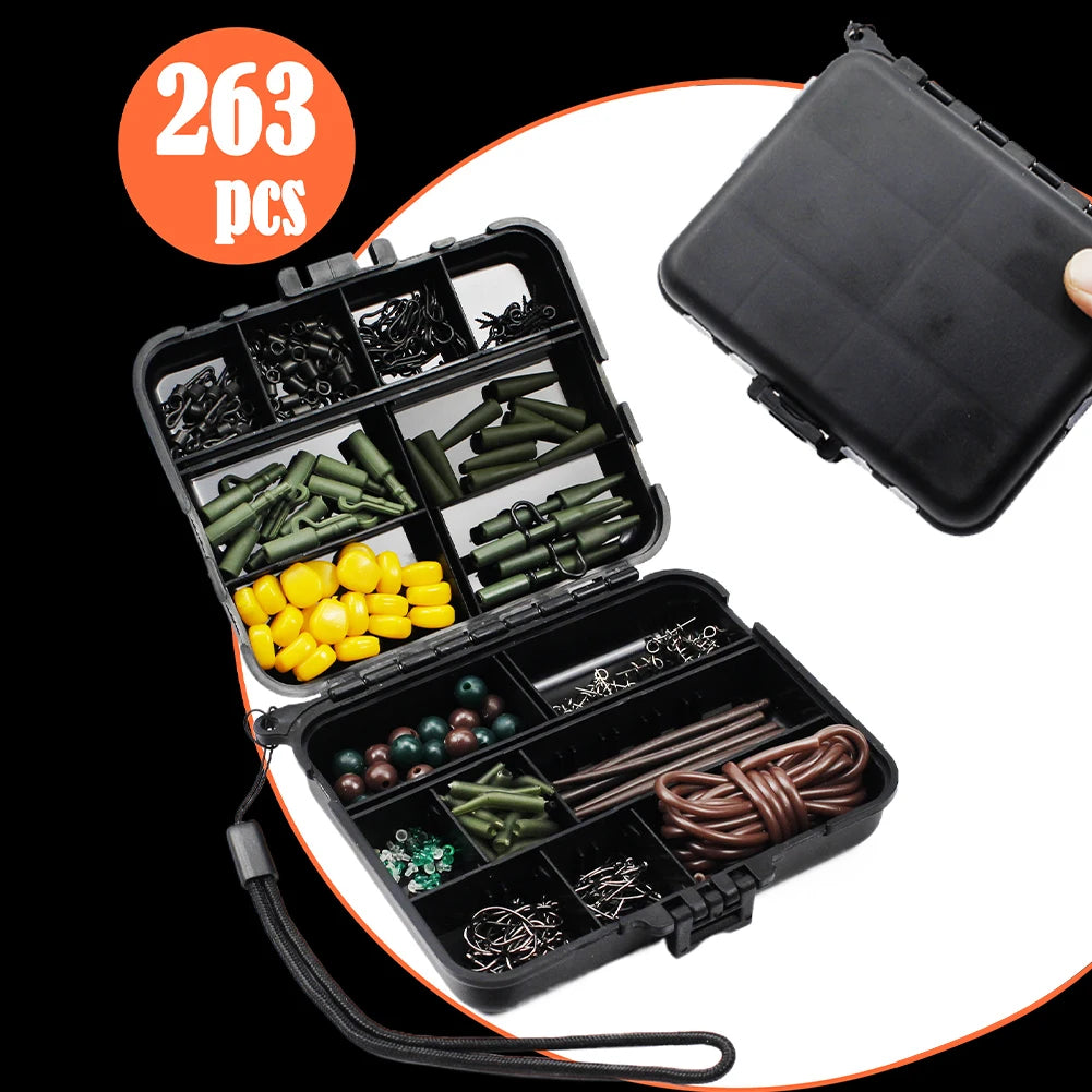 APWIKOGER Carp Fishing Terminal Box Kit With Hooks Set