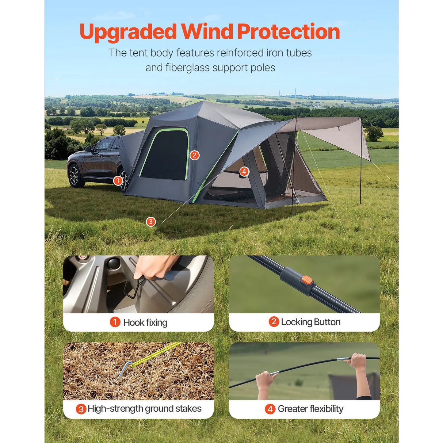 Pro Gear Sporting Goods SucceBuy SUV Tent Camping Waterproof