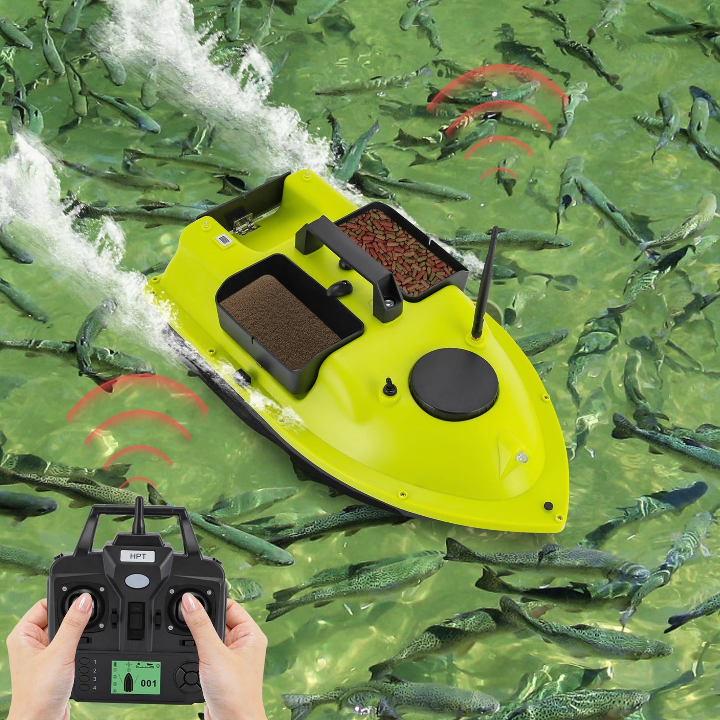 Rechargeable GPS Fishing Bait Boat With Two