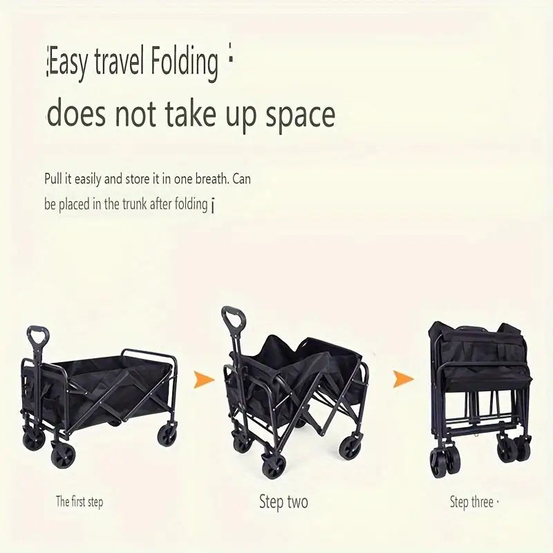 AUKYGGU Collapsible Folding Utility Beach Cart Wagon