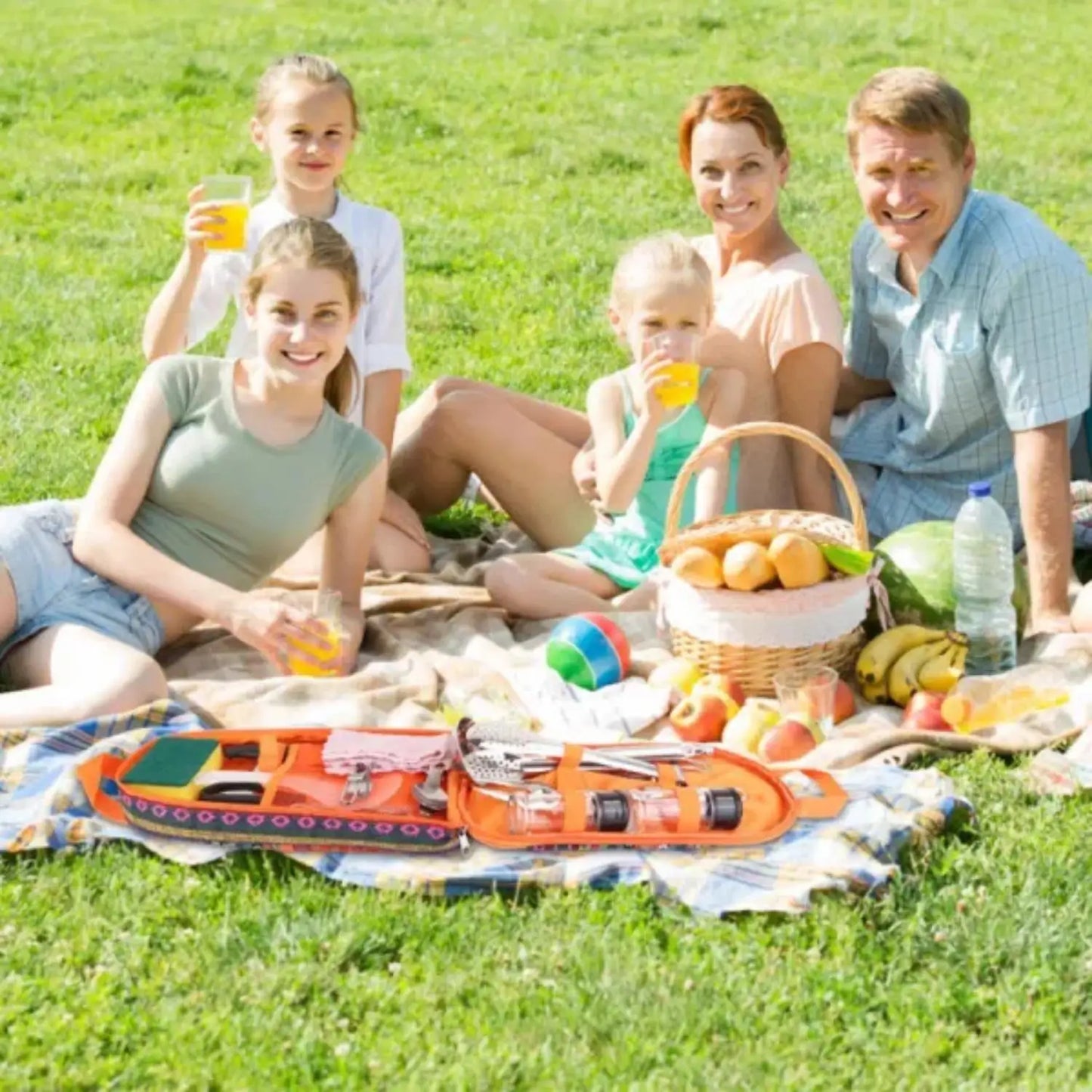 Camping Cookware Kit With Storage Bag And Tableware