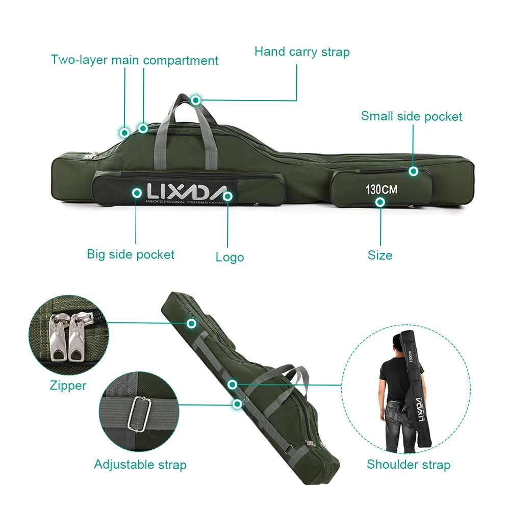 Fishing Rod Reel Tackle Bag Carry Case