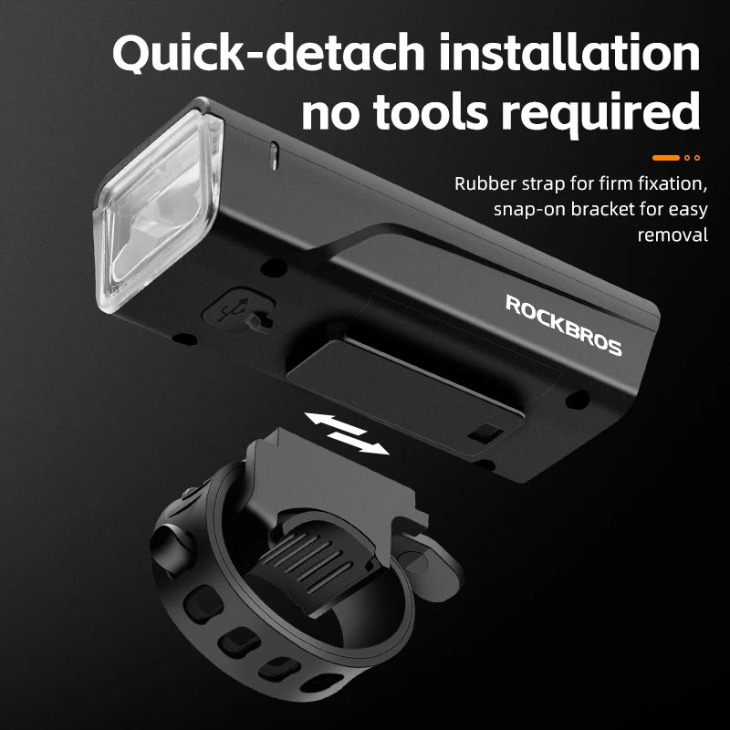 ROCKBROS Rechargeable Handlebar LED Bike Light Waterproof