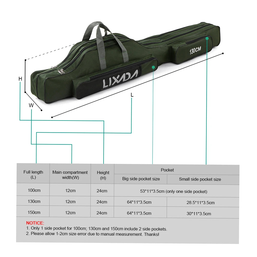 Fishing Rod Reel Tackle Bag Carry Case