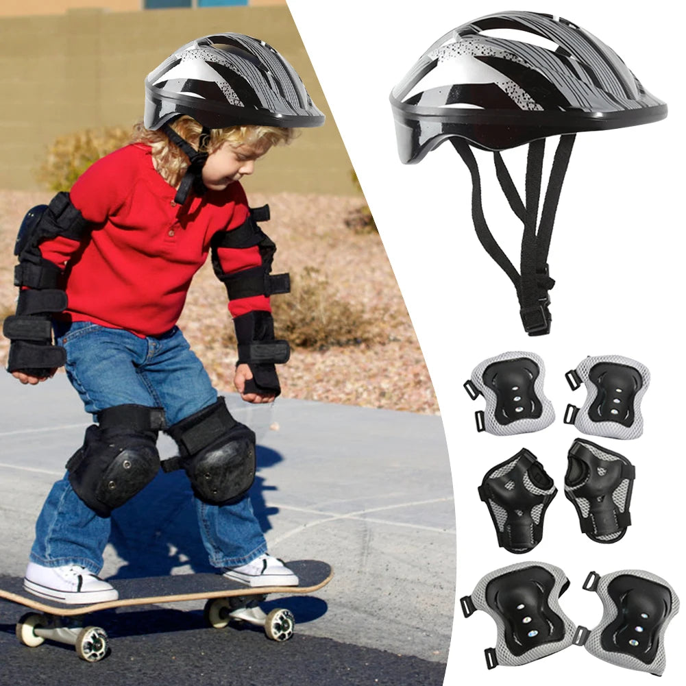 Kids Safety Ride Protection Gear Set Helmet For Skateboard Scooter