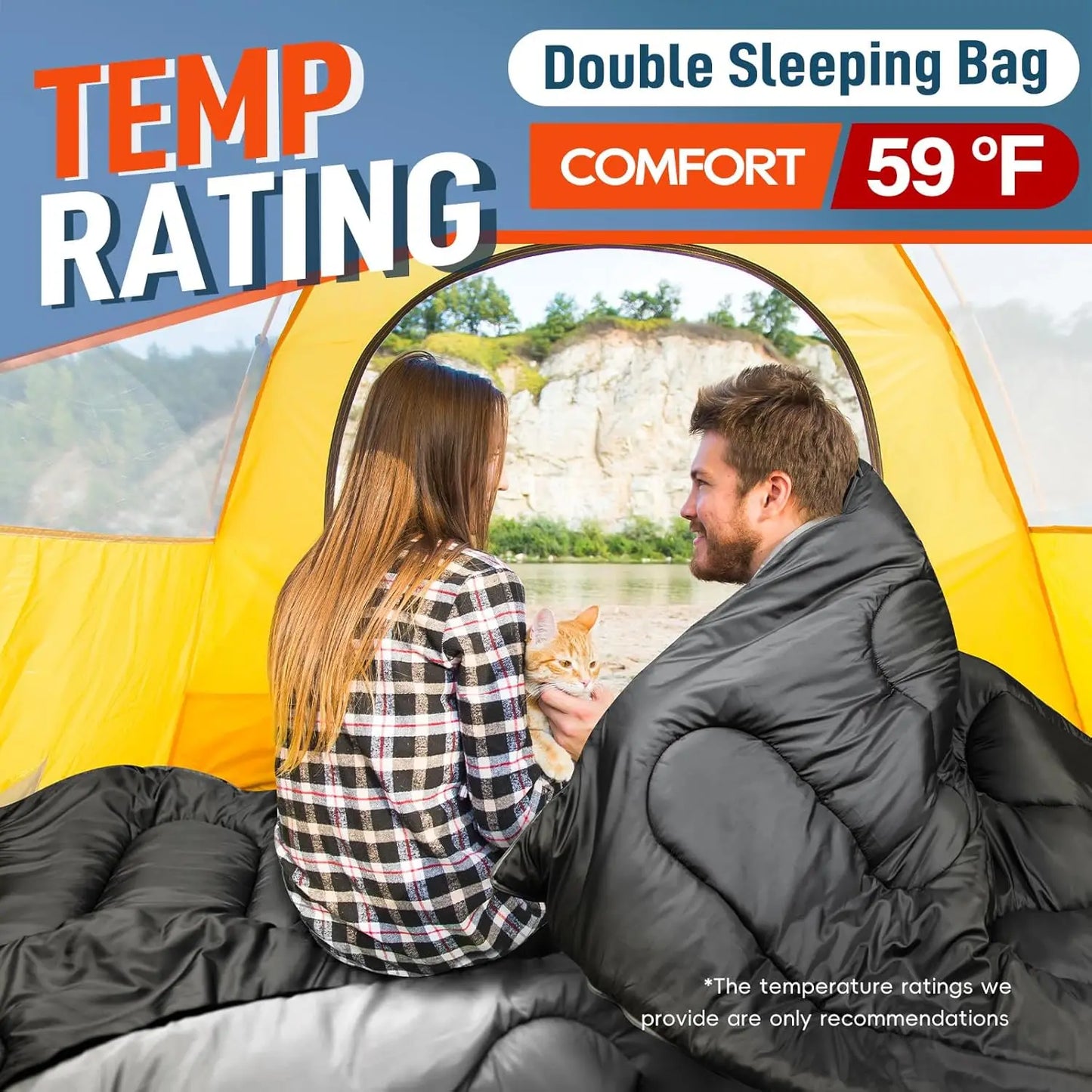 Guangdong Double Adult Sleeping Bag For Camping All Season